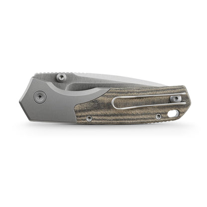 Vosteed Psyop 299 A2218 - 2.99" S35VN Satin Blade, Green Micarta & Titanium Handle