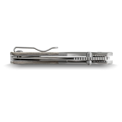Vosteed Psyop 299 A2218 - 2.99" S35VN Satin Blade, Green Micarta & Titanium Handle