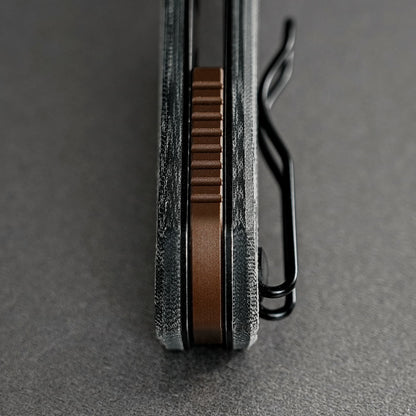 Vosteed Psyop 299 A2219 - 2.99" S35VN Black Stonewash Blade, Black Micarta & Titanium Handle