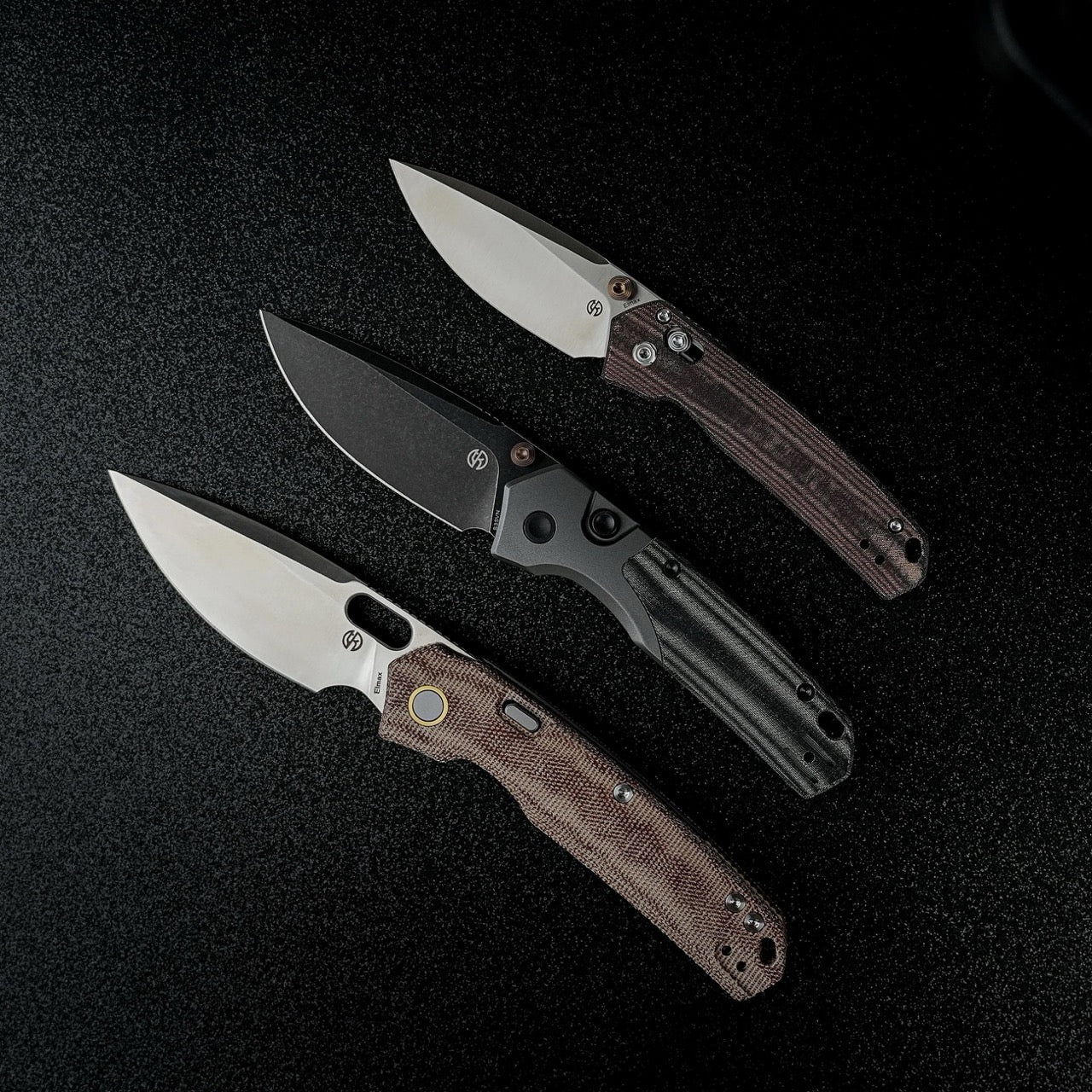 Vosteed Psyop 299 A2219 - 2.99" S35VN Black Stonewash Blade, Black Micarta & Titanium Handle