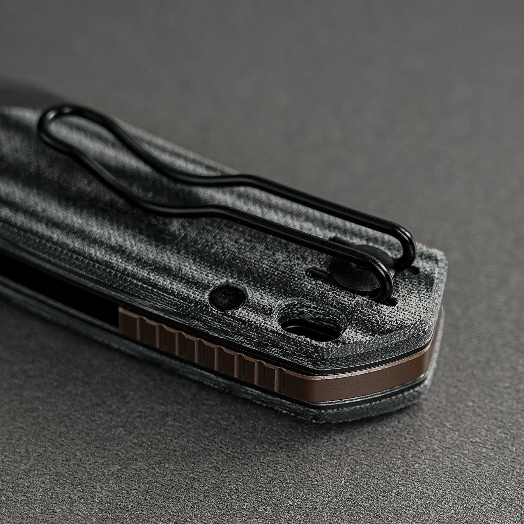 Vosteed Psyop 299 A2219 - 2.99" S35VN Black Stonewash Blade, Black Micarta & Titanium Handle