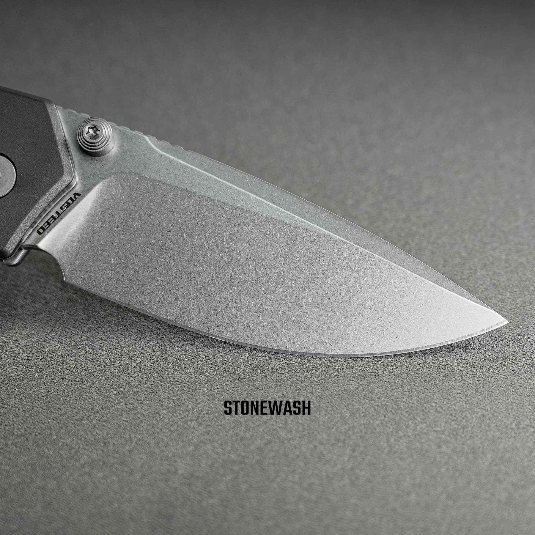 Vosteed Psyop 299 A2220 - 2.99" S35VN Stonewash Blade, Green Micarta & Titanium Handle