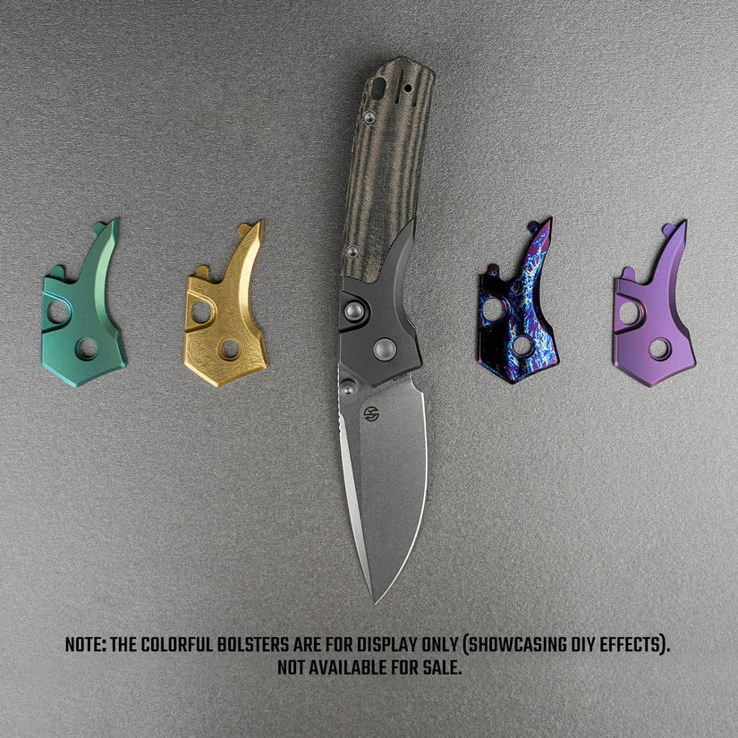 Vosteed Psyop 299 A2220 - 2.99" S35VN Stonewash Blade, Green Micarta & Titanium Handle