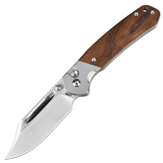 CJRB Pyrite Bowie - 3.15" AR-RPM9 Sand Polished Clip Point Blade, Rosewood Handles - J1942RW