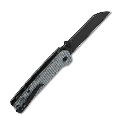 QSP Penguin - 3.06" D2 Black Stonewashed Blade, Denim Micarta Handle - QS130-B2