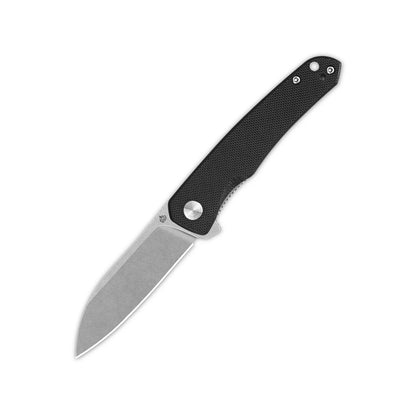 QSP Otter - 2.7" 14C28N Stonewashed Blade, Black G10 Handle - QS140-C1