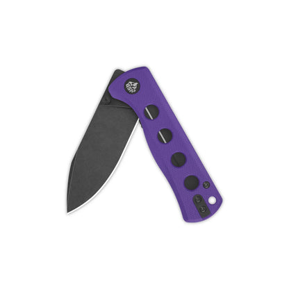 QSP Canary Folder - 2.84" 14C28N Black Stonewashed Blade, Purple G10 Handle - QS150-D2
