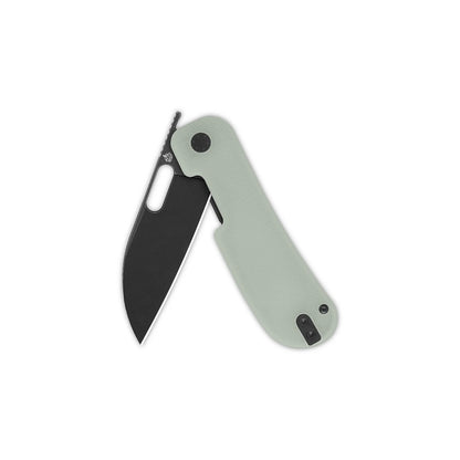 QSP Variant PE - 3" 14C28N Black Stonewashed Blade, Jade G10 Handle - QS154-B