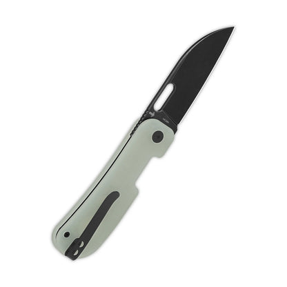 QSP Variant PE - 3" 14C28N Black Stonewashed Blade, Jade G10 Handle - QS154-B