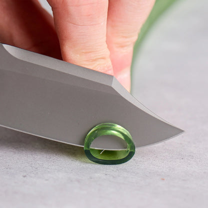Vosteed Raccoon Bowie Top Liner Lock A2918 - 3.25" 14C28N Destroyer Grey Blade, Grey G10 Handle