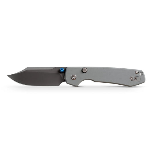 Vosteed Raccoon Bowie Top Liner Lock A2918 - 3.25" 14C28N Destroyer Grey Blade, Grey G10 Handle