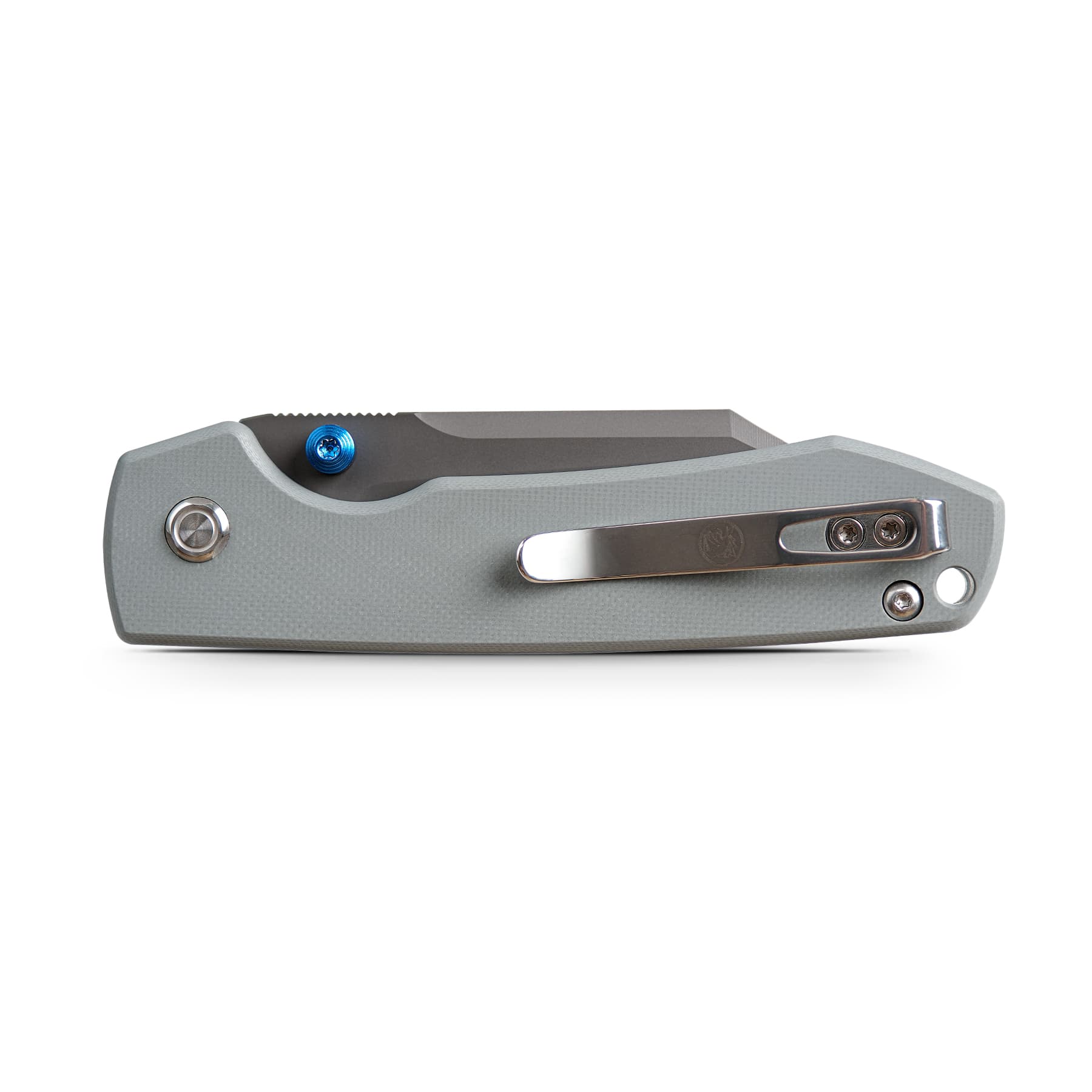 Vosteed Raccoon Bowie Top Liner Lock A2918 - 3.25" 14C28N Destroyer Grey Blade, Grey G10 Handle
