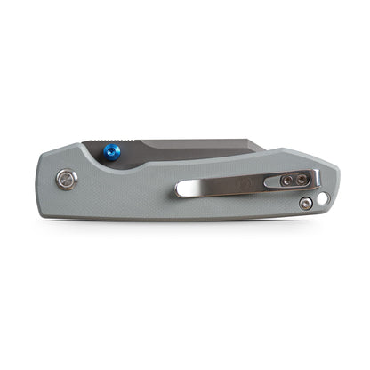 Vosteed Raccoon Bowie Top Liner Lock A2918 - 3.25" 14C28N Destroyer Grey Blade, Grey G10 Handle