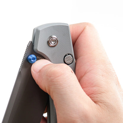 Vosteed Raccoon Bowie Top Liner Lock A2918 - 3.25" 14C28N Destroyer Grey Blade, Grey G10 Handle