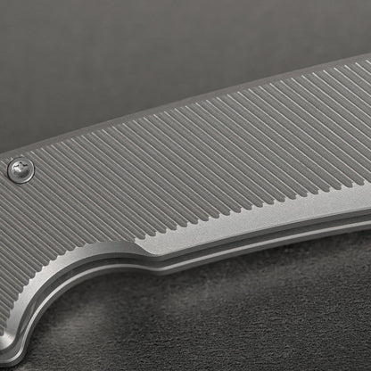 Vosteed Raccoon V Vanchor Lock A4003 - 3.22" M390 Satin Blade, Titanium Handle