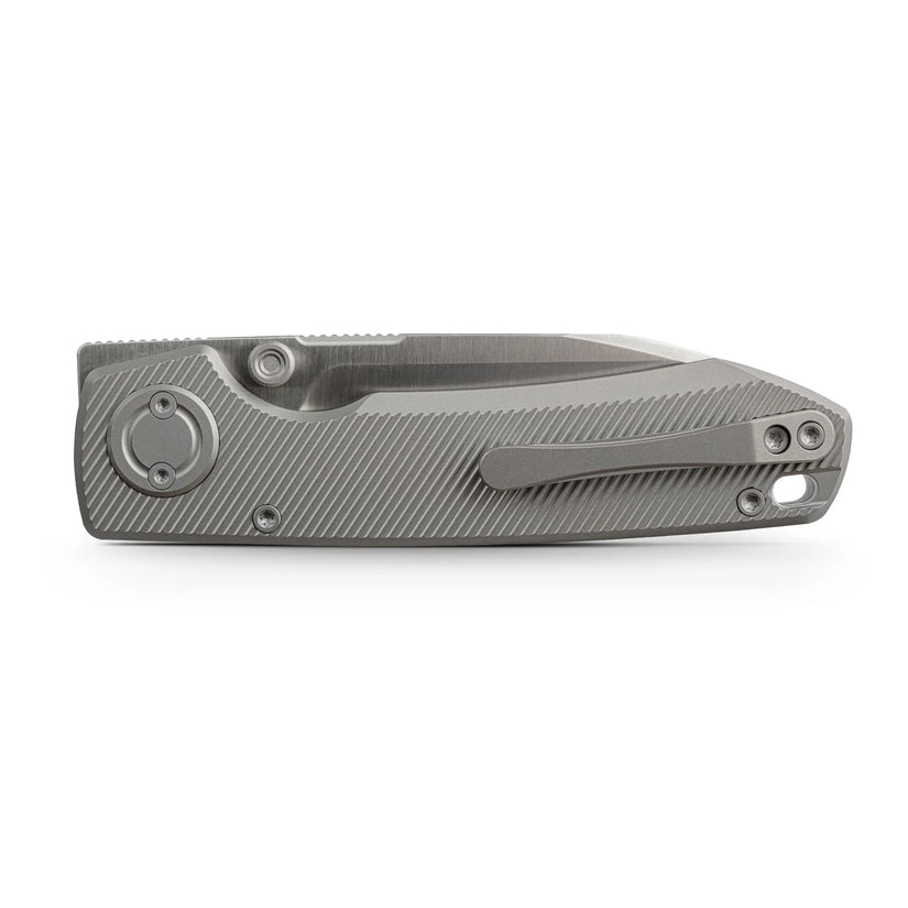 Vosteed Raccoon V Vanchor Lock A4003 - 3.22" M390 Satin Blade, Titanium Handle