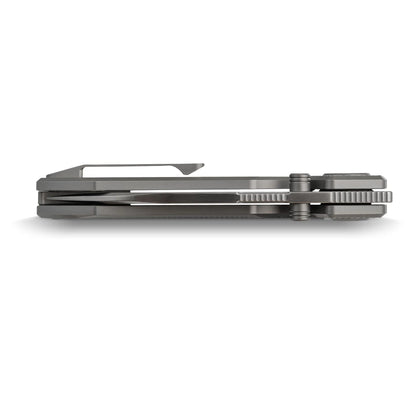 Vosteed Raccoon V Vanchor Lock A4003 - 3.22" M390 Satin Blade, Titanium Handle