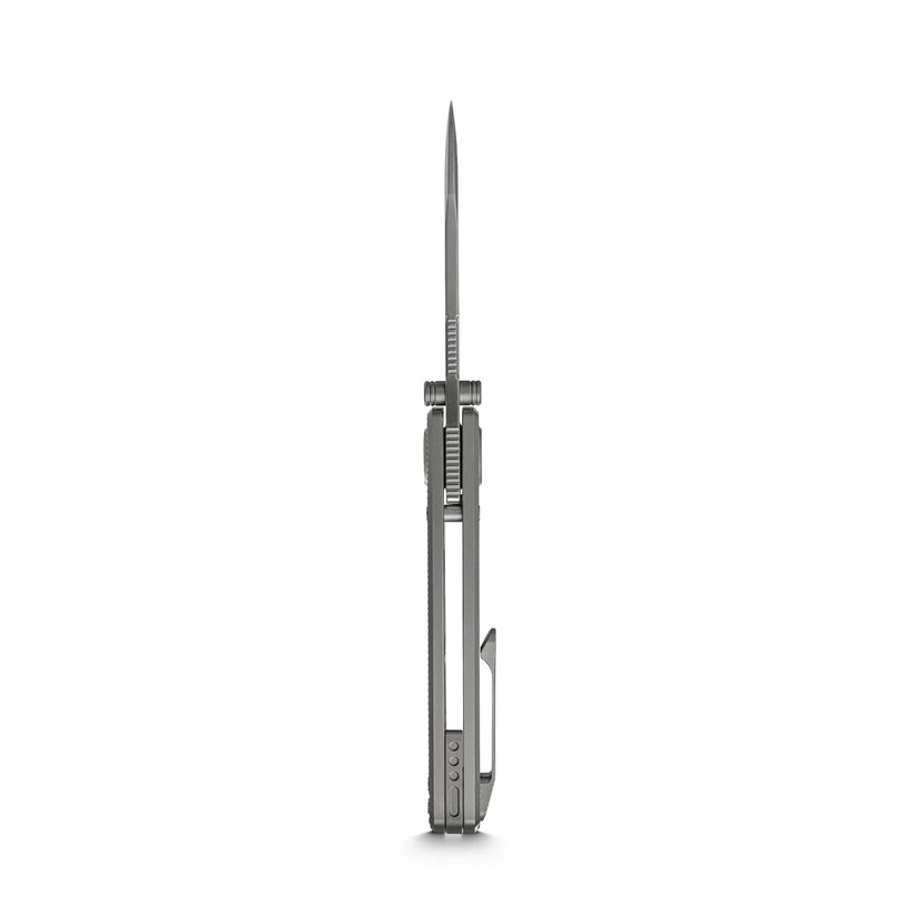 Vosteed Raccoon V Vanchor Lock A4003 - 3.22" M390 Satin Blade, Titanium Handle
