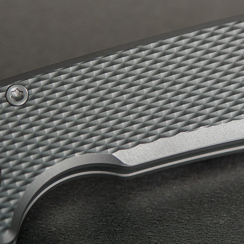 Vosteed Raccoon V Vanchor Lock A4001 - 3.22" M390 Stonewash Blade, Titanium Handle