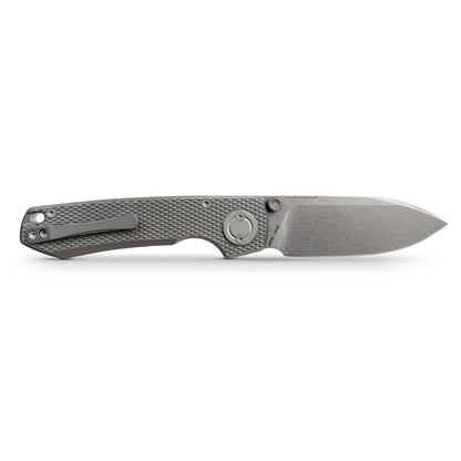 Vosteed Raccoon V Vanchor Lock A4001 - 3.22" M390 Stonewash Blade, Titanium Handle