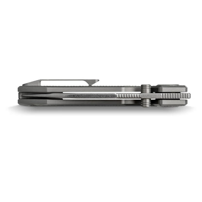 Vosteed Raccoon V Vanchor Lock A4001 - 3.22" M390 Stonewash Blade, Titanium Handle