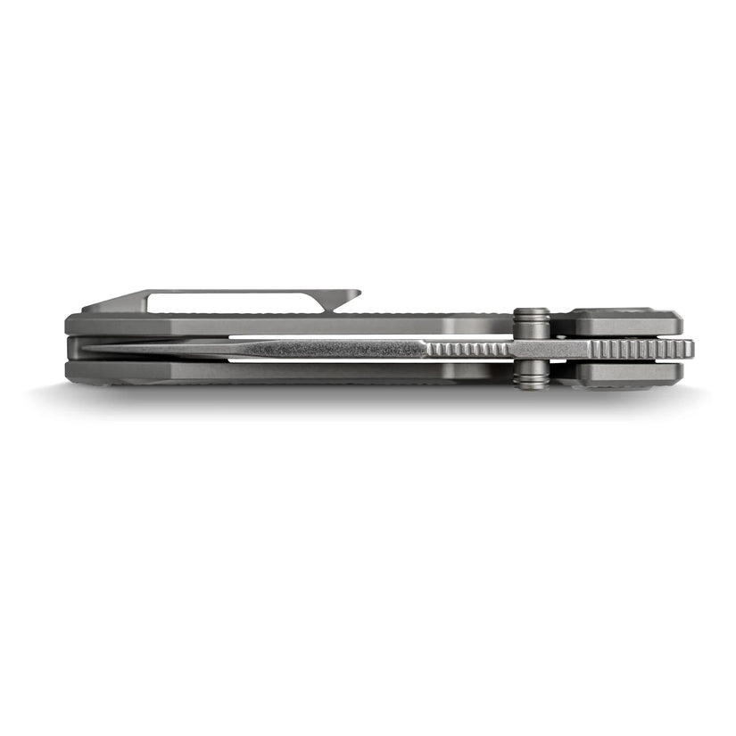 Vosteed Raccoon V Vanchor Lock A4001 - 3.22" M390 Stonewash Blade, Titanium Handle