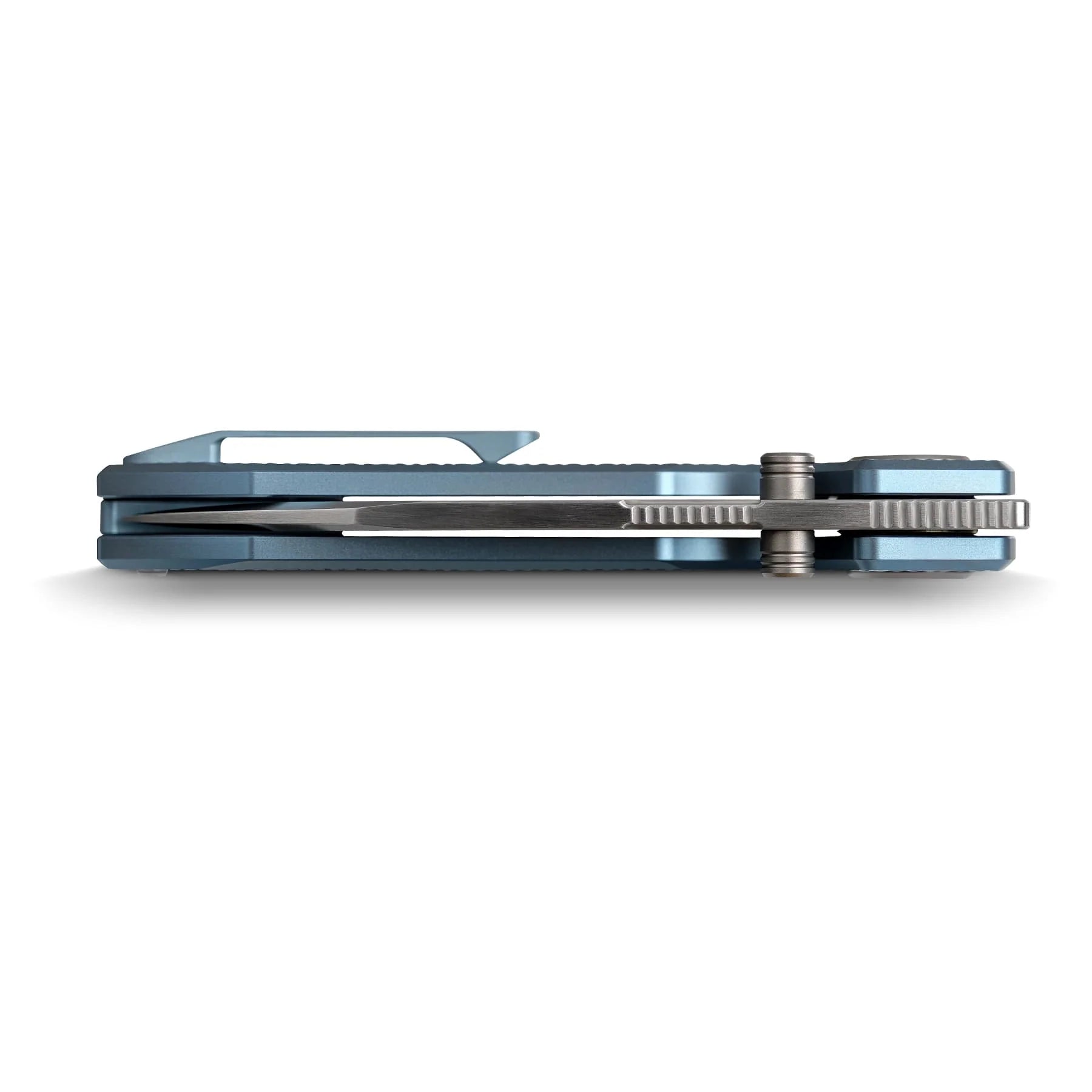 Vosteed Raccoon V Vanchor Lock A4002 - 3.22" M390 Satin Blade, Blue Titanium Handle