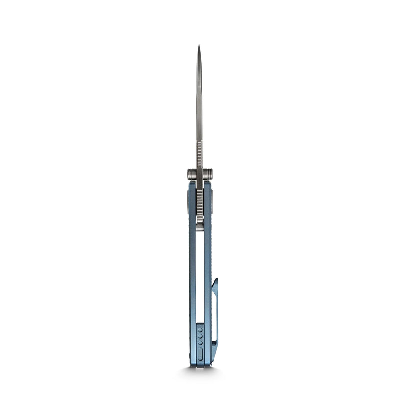 Vosteed Raccoon V Vanchor Lock A4002 - 3.22" M390 Satin Blade, Blue Titanium Handle