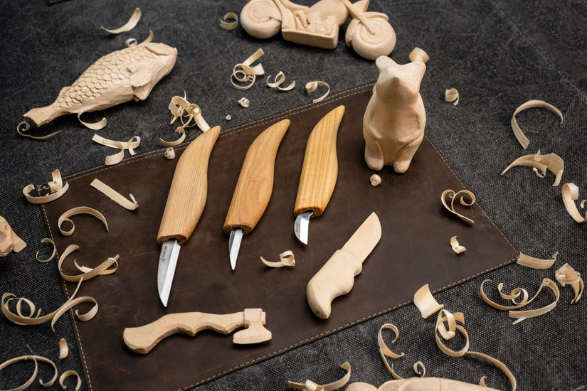 BeaverCraft S15 - Starter Chip Carving and Whittling Knife Set