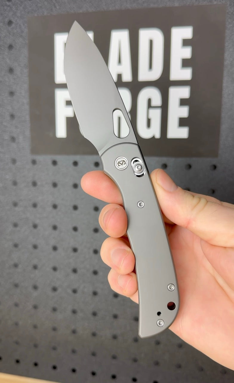 Miguron Moyarl Crossbar Lock - 3.25" 14C28N Dark Grey PVD Blade, Dark Grey Titanium Handle. MGR621ADG