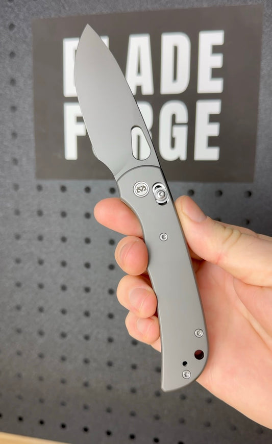 Miguron Moyarl Crossbar Lock - 3.25" 14C28N Dark Grey PVD Blade, Dark Grey Titanium Handle. MGR621ADG