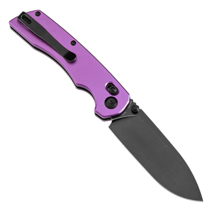 Tenable Kryo T1001V2 - 3.58" 14C28N Blackwash Blade, Purple Aluminium Handle