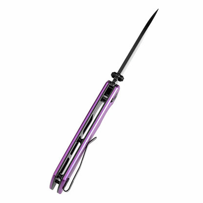 Tenable Kryo T1001V2 - 3.58" 14C28N Blackwash Blade, Purple Aluminium Handle