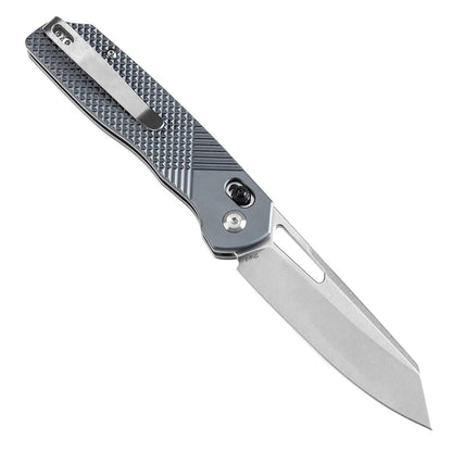 Tenable Shard T1006V4 - 3.47" 14C28N Stonewashed Blade, Grey Aluminium Handle