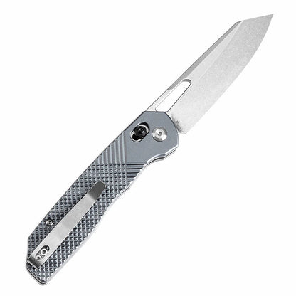 Tenable Shard T1006V4 - 3.47" 14C28N Stonewashed Blade, Grey Aluminium Handle