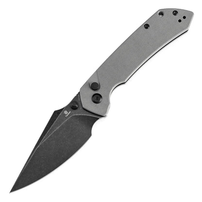 Tenable Fenrir T1034F3 - 3.45" 14C28N Blackwash Blade, Grey G10 Handle