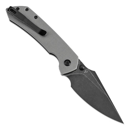 Tenable Fenrir T1034F3 - 3.45" 14C28N Blackwash Blade, Grey G10 Handle