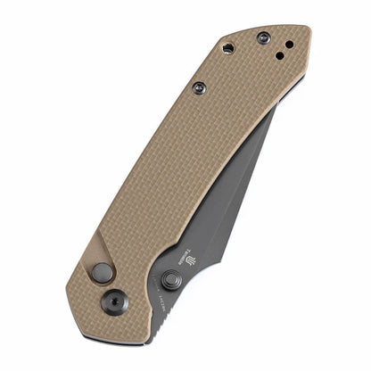 Tenable Fenrir T1034F4 - 3.45" 14C28N Grey Blade, Sand G10 Handle