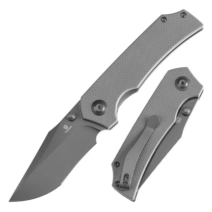 Tenable Fermi T1122A5 - 3.11" 14C28N Grey Blade, Grey G10 Handle