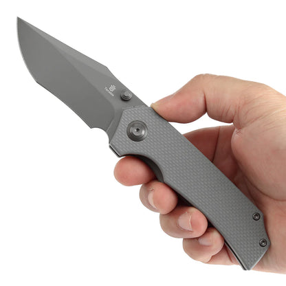 Tenable Fermi T1122A5 - 3.11" 14C28N Grey Blade, Grey G10 Handle