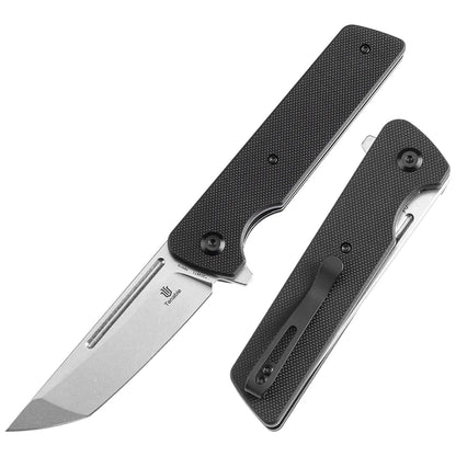 Tenable Anomaly T2038T1 - 3.14" Nitro-V Stonewashed Blade, Black G10 Handle