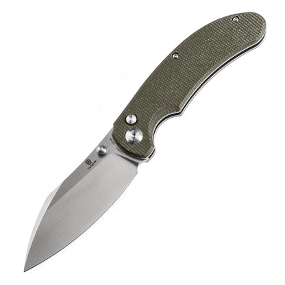 Tenable Nesstreet - 3.58" 14C28N Satin Blade, Green Micarta Handle - T1039F4