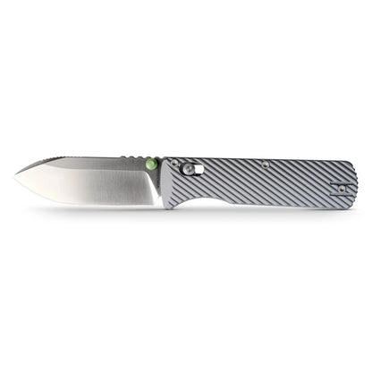 Vosteed Vombat A4104 - 2.92" M390 Satin Zulu Blade, Grey Aluminium Handle