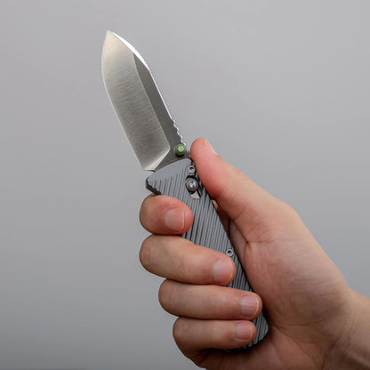 Vosteed Vombat A4104 - 2.92" M390 Satin Zulu Blade, Grey Aluminium Handle