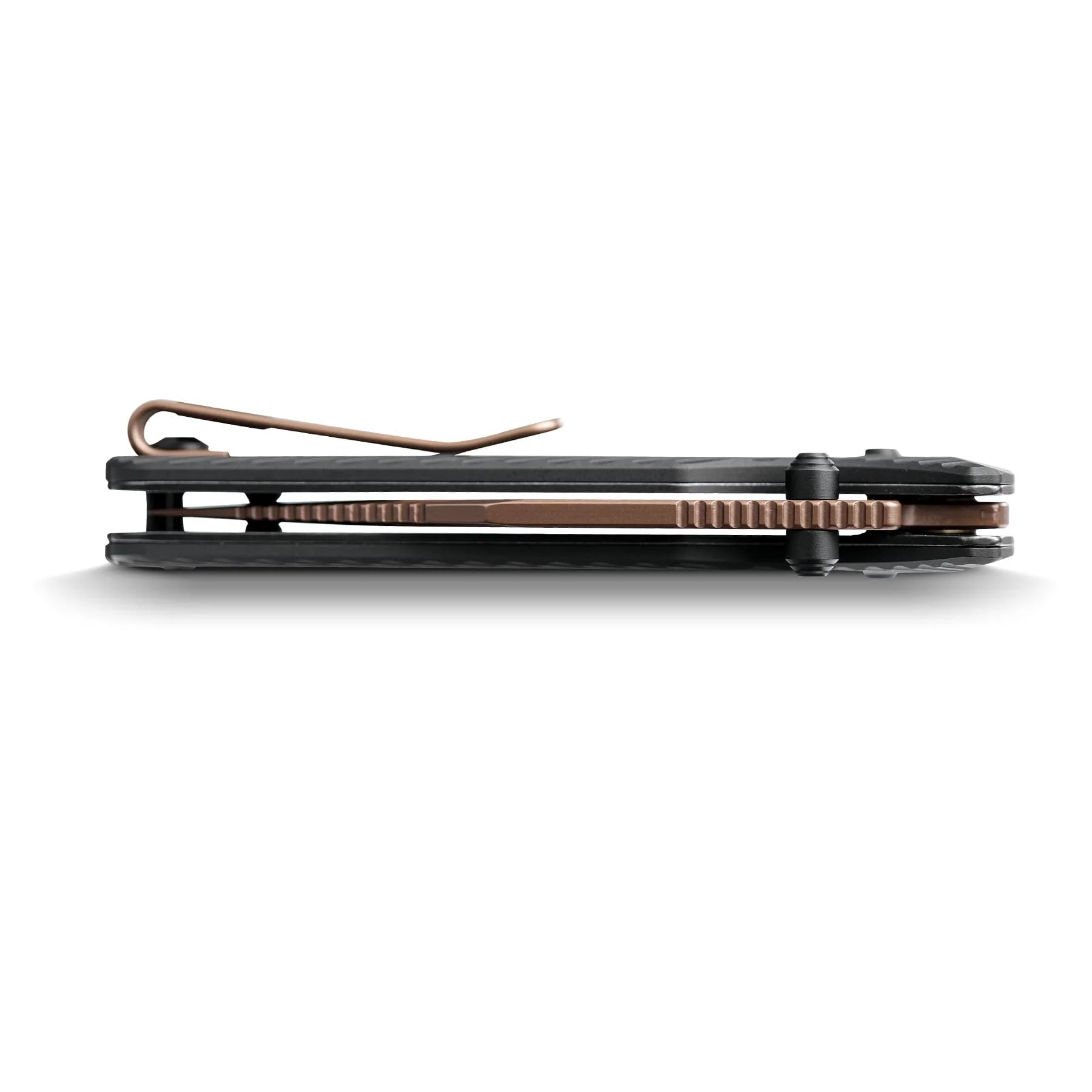 Vosteed Vombat A4106 - 2.92" M390 Copper Dune Bowie Blade, Black Aluminium Handle