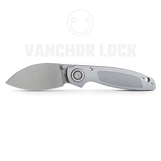 Vosteed Shilin Cutter A2805 - 2.9" Elmax Stonewash Blade, Grey Aluminium Handle