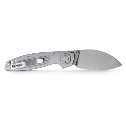 Vosteed Shilin Cutter A2805 - 2.9" Elmax Stonewash Blade, Grey Aluminium Handle