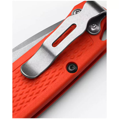 Benchmade Mini Bugout 533-04 - 2.82" S30V Stonewash Blade, Mesa Red Grivory Handles