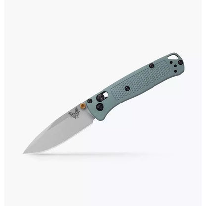 Benchmade Mini Bugout 533SL-07 - 2.82" S30V Crushed Silver Cerakote Blade, Sage Green Grivory Handles