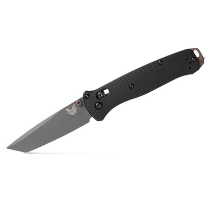 Benchmade Bailout 537GY-03 - M4 Tungsten Grey Cerakote Tanto Blade, Black Aluminium Handles